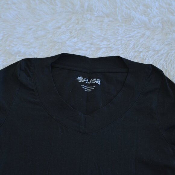 Splash Junior's Black Long Length Tee Shirt Size L - Picture 2 of 3